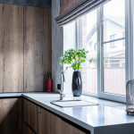 Матовая Кухня с фасадами под дерево 